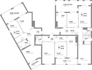 2-к квартира, вторичка, 115м2, 7/7 этаж
