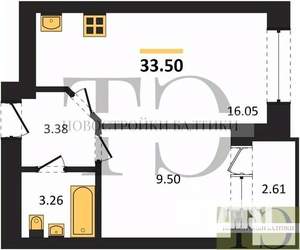 1-к квартира, вторичка, 34м2, 2/9 этаж