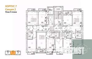 2-к квартира, вторичка, 62м2, 9/9 этаж