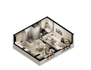 1-к квартира, вторичка, 69м2, 7/7 этаж