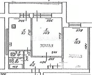 2-к квартира, вторичка, 55м2, 9/9 этаж