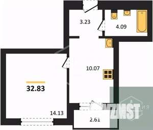 1-к квартира, вторичка, 33м2, 5/9 этаж