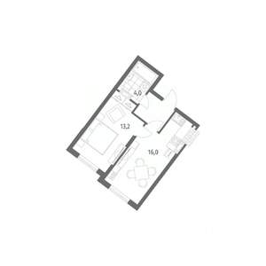 1-к квартира, вторичка, 37м2, 4/8 этаж