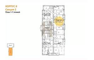 1-к квартира, вторичка, 38м2, 1/8 этаж