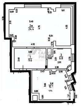 2-к квартира, вторичка, 60м2, 8/21 этаж