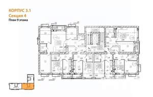 1-к квартира, вторичка, 47м2, 9/9 этаж