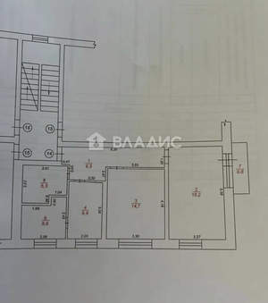 2-к квартира, вторичка, 61м2, 4/5 этаж