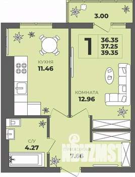 1-к квартира, вторичка, 37м2, 2/8 этаж