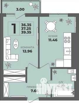 1-к квартира, вторичка, 37м2, 4/8 этаж