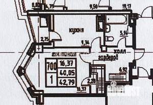 1-к квартира, вторичка, 43м2, 23/25 этаж