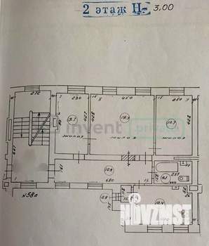 3-к квартира, вторичка, 66м2, 2/3 этаж