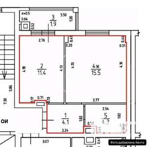1-к квартира, вторичка, 37м2, 3/7 этаж
