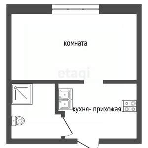 Студия квартира, вторичка, 19м2, 1/5 этаж