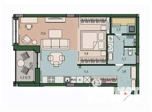1-к квартира, вторичка, 51м2, 9/13 этаж