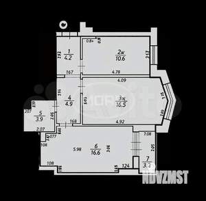 2-к квартира, вторичка, 59м2, 5/16 этаж