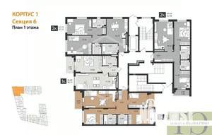 2-к квартира, вторичка, 61м2, 1/4 этаж