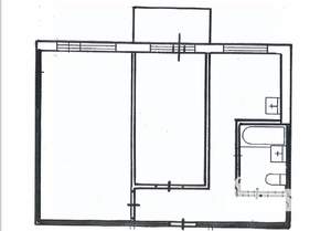 2-к квартира, вторичка, 45м2, 1/5 этаж