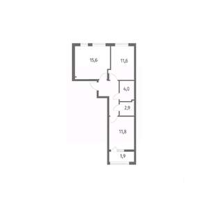 2-к квартира, вторичка, 55м2, 7/8 этаж