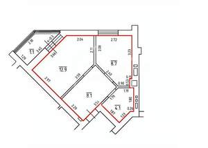 1-к квартира, вторичка, 34м2, 6/9 этаж