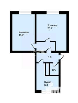 2-к квартира, вторичка, 48м2, 1/4 этаж