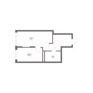 1-к квартира, вторичка, 38м2, 4/8 этаж