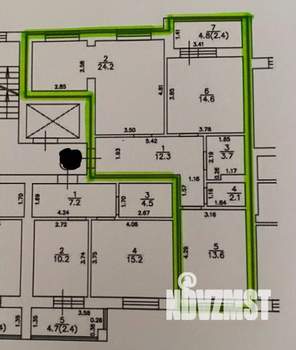 2-к квартира, вторичка, 75м2, 3/9 этаж