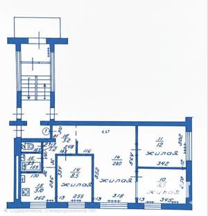 4-к квартира, вторичка, 63м2, 1/5 этаж