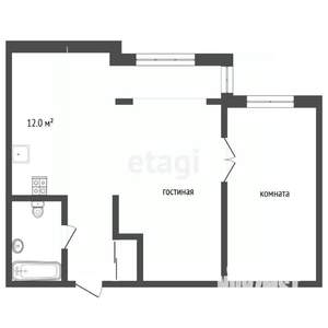 2-к квартира, вторичка, 58м2, 6/10 этаж