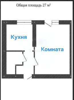 1-к квартира, вторичка, 27м2, 4/8 этаж