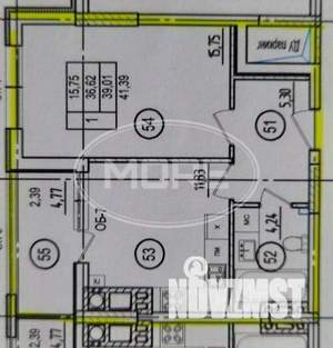 1-к квартира, вторичка, 41м2, 4/12 этаж