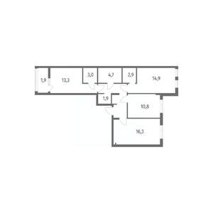 3-к квартира, вторичка, 78м2, 5/8 этаж