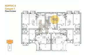 3-к квартира, вторичка, 87м2, 8/8 этаж