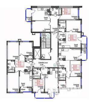 2-к квартира, строящийся дом, 56м2, 8/9 этаж