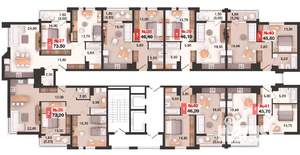 1-к квартира, вторичка, 46м2, 7/15 этаж
