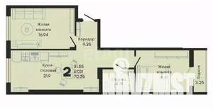 2-к квартира, вторичка, 70м2, 10/10 этаж