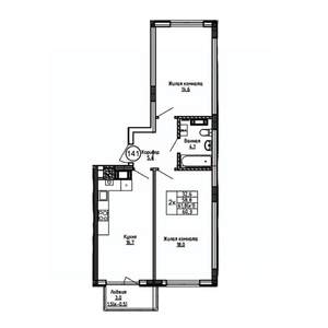 2-к квартира, вторичка, 60м2, 4/9 этаж