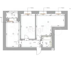 2-к квартира, вторичка, 65м2, 4/9 этаж