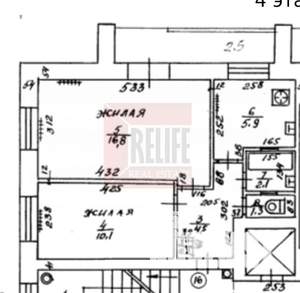 2-к квартира, вторичка, 41м2, 4/9 этаж
