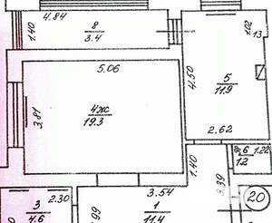 2-к квартира, вторичка, 65м2, 6/7 этаж