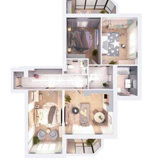 3-к квартира, сданный дом, 96м2, 1/4 этаж