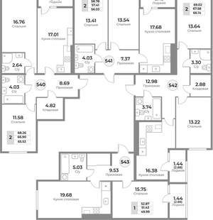 2-к квартира, вторичка, 67м2, 9/10 этаж