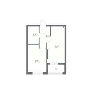 1-к квартира, вторичка, 39м2, 3/8 этаж