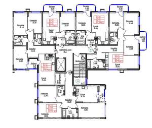 3-к квартира, строящийся дом, 78м2, 8/9 этаж
