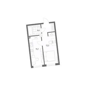 1-к квартира, вторичка, 34м2, 2/8 этаж