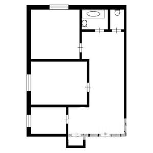 2-к квартира, вторичка, 53м2, 2/5 этаж