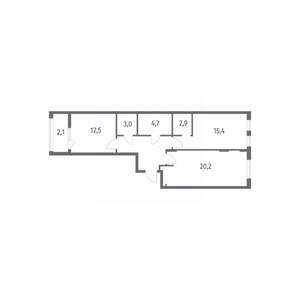 2-к квартира, вторичка, 70м2, 3/8 этаж