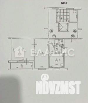 2-к квартира, вторичка, 55м2, 9/9 этаж