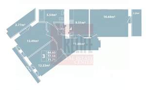3-к квартира, вторичка, 80м2, 2/10 этаж