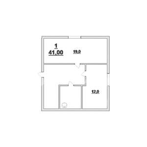 1-к квартира, вторичка, 41м2, 4/6 этаж