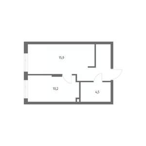 1-к квартира, вторичка, 36м2, 1/8 этаж